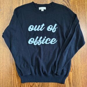 Honey Punch Black Long Sleeve Sweater Out of Office Size XS